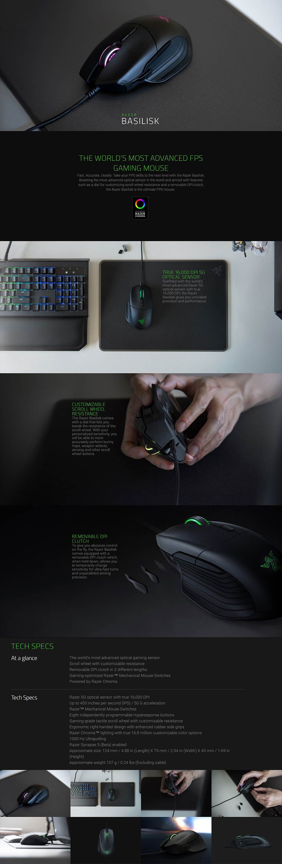 Razer Basilisk Chroma Gaming Mouse - Overview