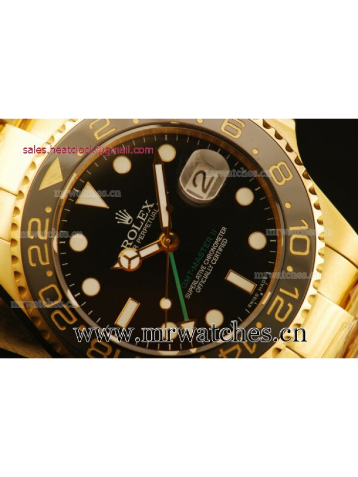 Yellow Gold Rolex GMT Master II Replica Watch